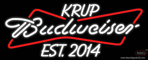 Custom Krup Est  Budweiser Neon Beer Sign 