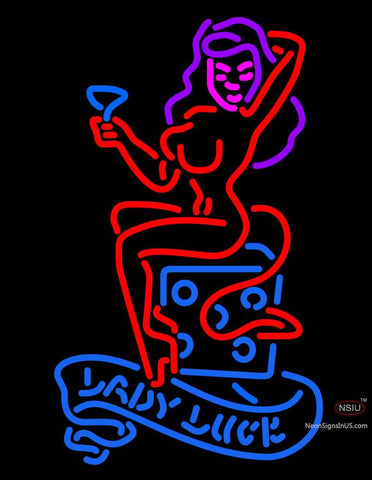 Custom Lady Luck She Devil Neon Sign  