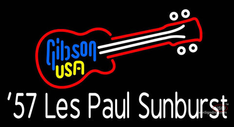 Les Paul 7 White Starburst Gibson Guitar Neon Sign 