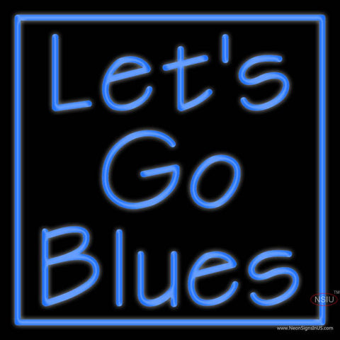 Custom Lets Go Blues Real Neon Glass Tube Neon Sign 