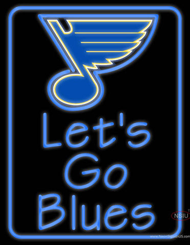 Custom Lets Go Blues Real Neon Glass Tube Neon Sign 
