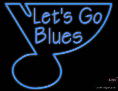 Custom Lets Go Blues Real Neon Glass Tube Neon Sign 