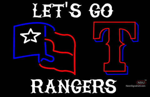 Custom Lets Go Rangers Neon Sign  