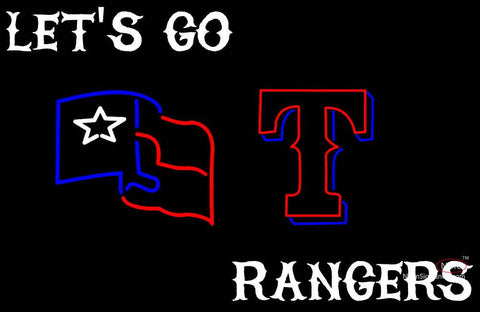 Custom Lets Go Rangers Neon Sign  