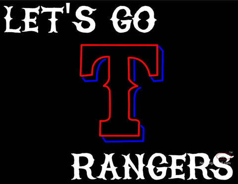 Custom Lets Go Rangers Neon Sign  