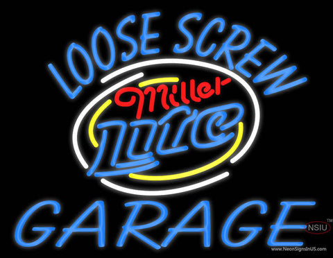 Custom Loose Screw Garage Logo Real Neon Glass Tube Neon Sign 