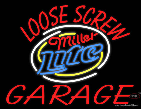 Custom Loose Screw Garage Logo Real Neon Glass Tube Neon Sign 