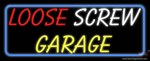 Custom Loose Screw Garage Logo Real Neon Glass Tube Neon Sign 