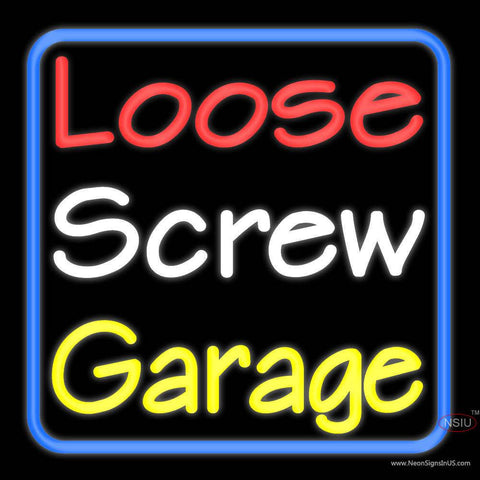 Custom Loose Screw Garage Logo Real Neon Glass Tube Neon Sign 