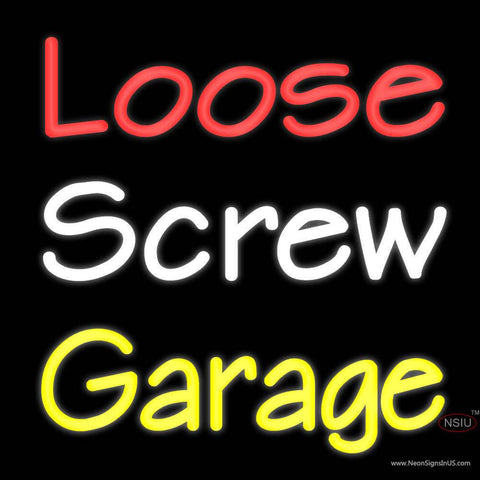 Custom Loose Screw Garage Logo Real Neon Glass Tube Neon Sign 7 