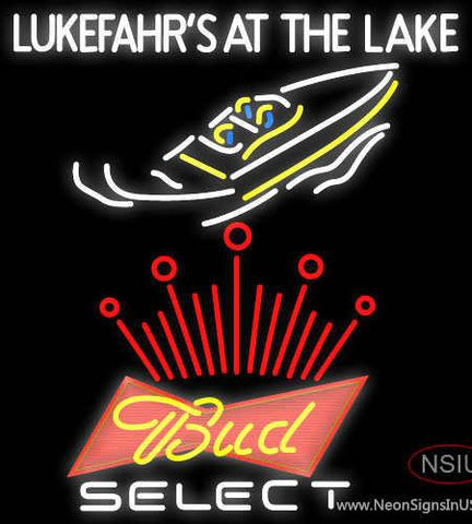 Custom Lukefahrs Bud Select Real Neon Glass Tube Neon Sign 