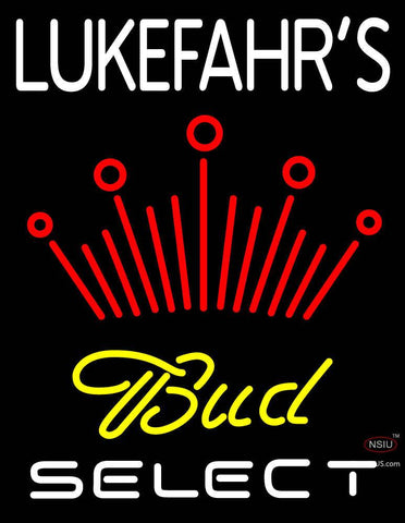 Custom Lukefahrs Bud Select Neon Sign  