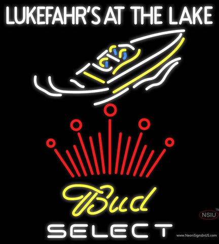 Custom Lukefahrs Bud Select Real Neon Glass Tube Neon Sign 