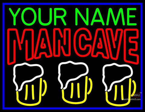 Man Best Friend Beer Glasses Man Cave Neon Sign