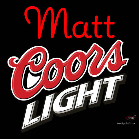 Custom Matt Coors Light Neon Sign  