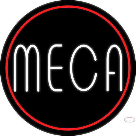 Custom Meca Logo With Border Real Neon Glass Tube Neon Sign 