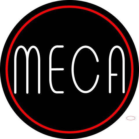 Custom Meca Logo With Border Neon Sign  
