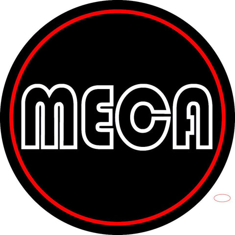 Custom Meca Logo With Border Neon Sign  