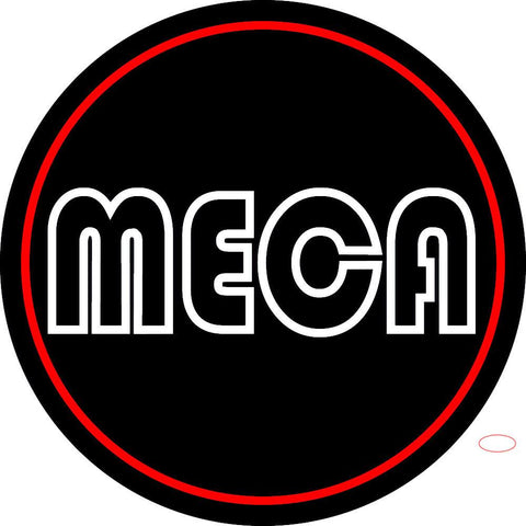 Custom Meca Logo With Border Neon Sign 