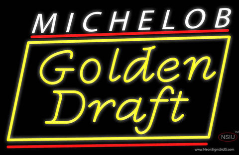 Custom Michelob Golden Draft Real Neon Glass Tube Neon Sign 