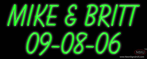 Custom Mike And Brit Real Neon Glass Tube Neon Sign 