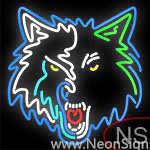 Custom Minnesota Timberwolves Logo Real Neon Glass Tube Neon Sign 