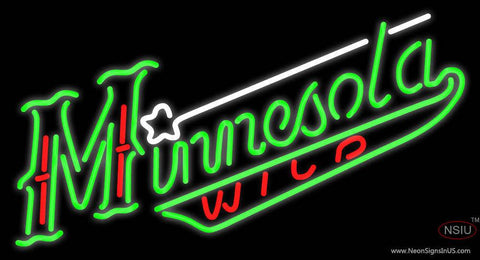 Custom Minnesota Wild Real Neon Glass Tube Neon Sign 