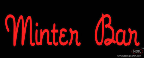 Custom Minter Bar Real Neon Glass Tube Neon Sign 