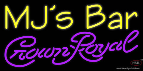 Custom Elses Bemidji Mn Crown Royal Logo Real Neon Glass Tube Neon Sign 