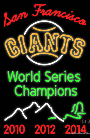 Custom Mountain Golden Gate SF Giants World Series Real Neon Glass Tube Neon Sign 