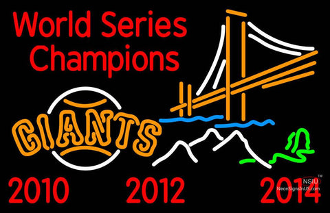 Custom Mountain Golden Gate SF Giants World Series Neon Sign  