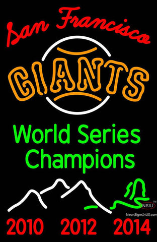 Custom Mountain Golden Gate SF Giants World Series Neon Sign  