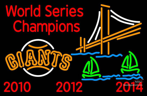 Custom Mountain Golden Gate SF Giants World Series Neon Sign  