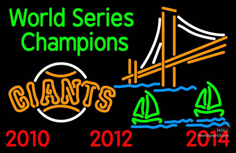 Custom Mountain Golden Gate SF Giants World Series Neon Sign  