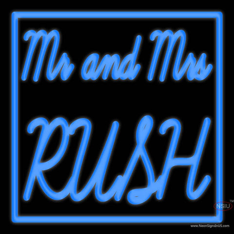 Custom Mr And Mrs Rush Real Neon Glass Tube Neon Sign 