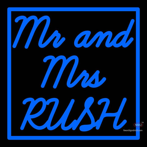 Custom Mr And Mrs Rush Neon Sign  