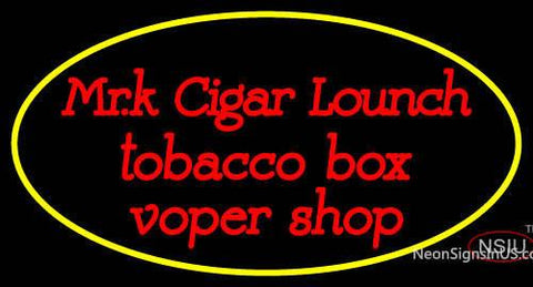 Custom Mr K Cigar Lounch Tobacco Box Voper Shop Neon Sign  