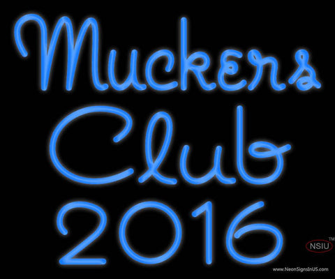 Custom Muckers Club  Real Neon Glass Tube Neon Sign 