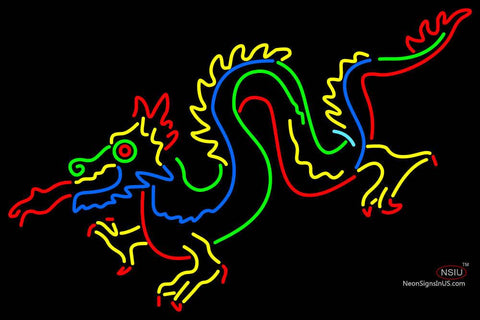 Custom Multi Color Dragon Neon Sign  