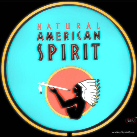 Custom Natural American Spirit Real Neon Glass Tube Neon Sign 
