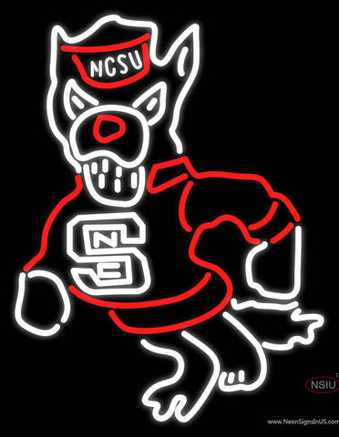 Custom Ncsu Wolf Logo Real Neon Glass Tube Neon Sign 