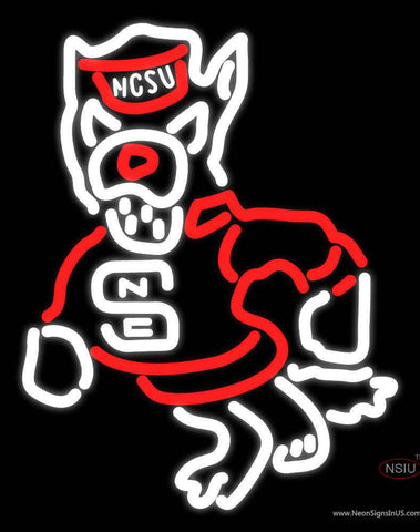 Custom Ncsu Wolf Logo Real Neon Glass Tube Neon Sign 