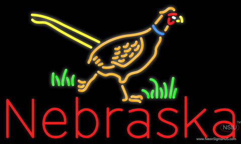 Custom Nebraska Pheasant Steve Real Neon Glass Tube Neon Sign 
