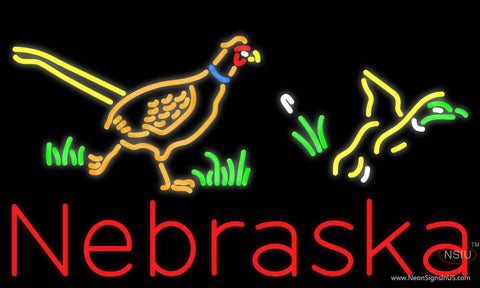 Custom Nebraska Pheasant Steve Real Neon Glass Tube Neon Sign 