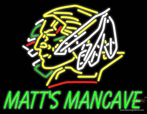 Custom North Dakota Fighting Sioux Matt Real Neon Glass Tube Neon Sign 