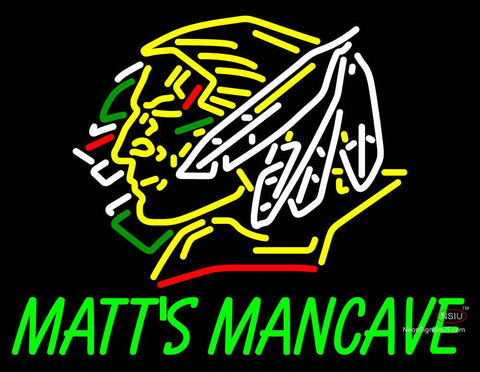 Custom North Dakota Fighting Sioux Matt Neon Sign  
