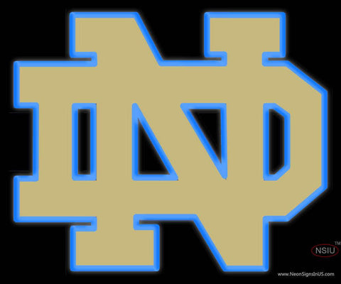 Custom Notre Dame With A Outline Logo Real Neon Glass Tube Neon Sign 