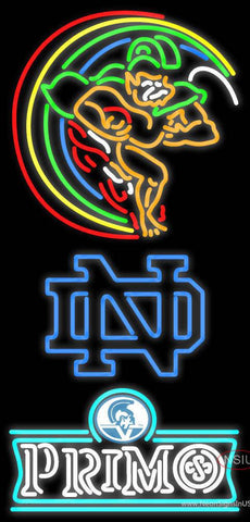 Custom Notre Dame With A Primo Beer Logo And Real Neon Glass Tube Neon Sign 