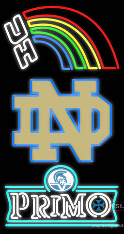 Custom Notre Dame With A Primo Beer Logo And Real Neon Glass Tube Neon Sign 