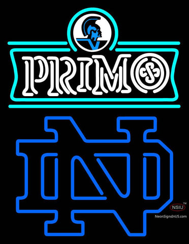 Custom Notre Dame With A Primo Beer Logo Neon Sign  